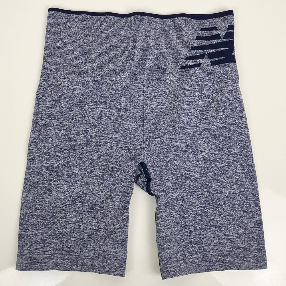 New Balance Women’s Size Small Blue Biker Athletic Gym Shorts Side Logo